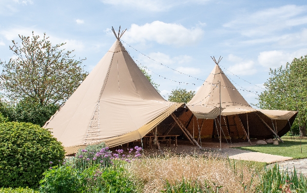 Tipis at The Gardens at Polehanger